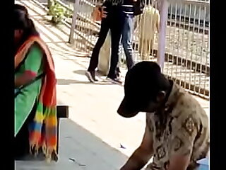 Indian GF BF Making Out In Railway Station
